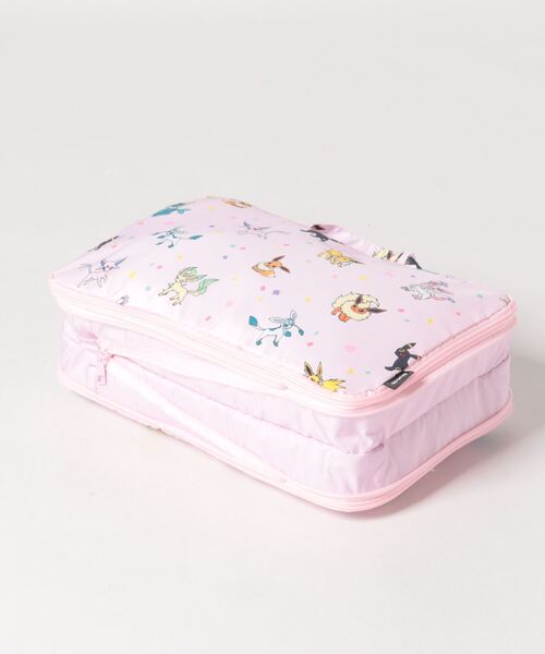 ポケモン　オーガナイザー　4種セット　トラベルグッズ　ポーチ　荷物収納 ポケセン ポケモン メッシュポーチ付き 圧縮オーガナイザー ｜イーブイ