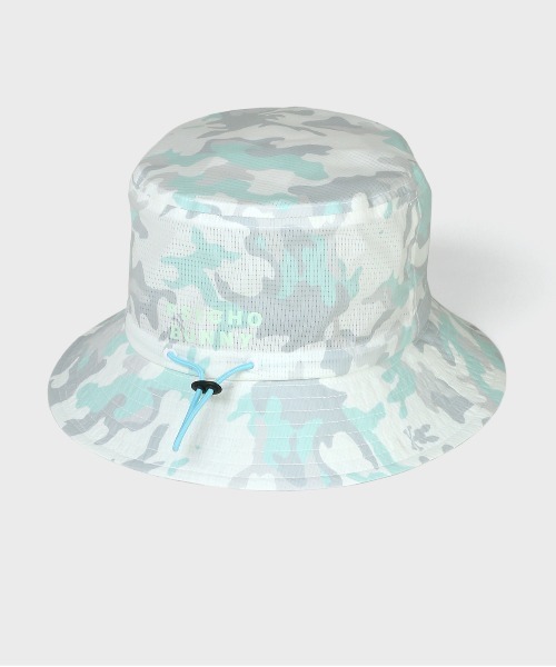 Psycho Bunny（サイコバニー）の「[GOLF]ドットエアー カモバニー バケットハット（ハット・メンズ・ダークグレー/ホワイト・FREE）」の3枚目の写真