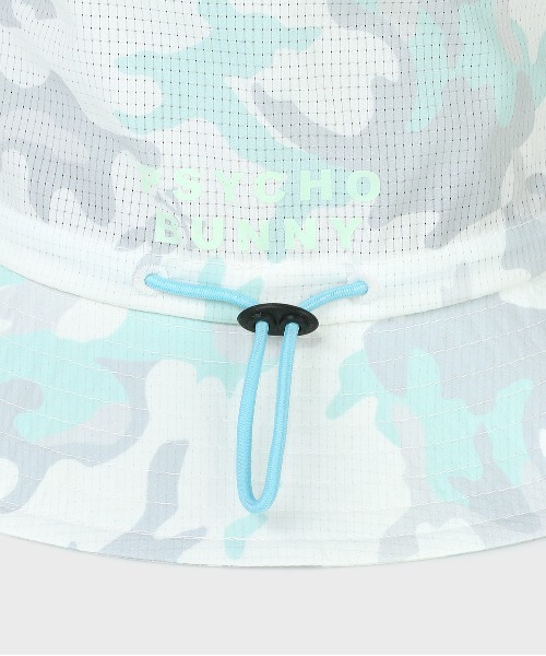 Psycho Bunny（サイコバニー）の「[GOLF]ドットエアー カモバニー バケットハット（ハット・メンズ・ダークグレー/ホワイト・FREE）」の5枚目の写真