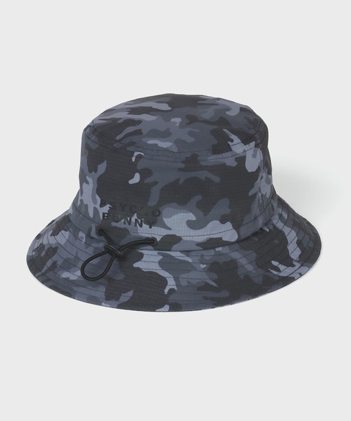 Psycho Bunny（サイコバニー）の「[GOLF]ドットエアー カモバニー バケットハット（ハット・メンズ・ダークグレー/ホワイト・FREE）」の6枚目の写真
