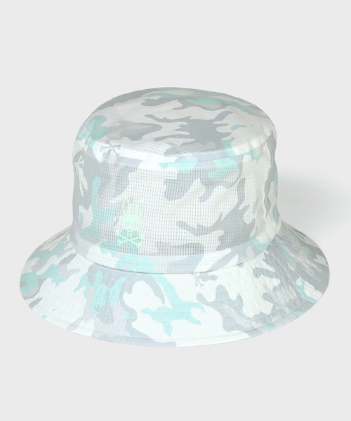 Psycho Bunny（サイコバニー）の「[GOLF]ドットエアー カモバニー バケットハット（ハット・メンズ・ダークグレー/ホワイト・FREE）」の7枚目の写真