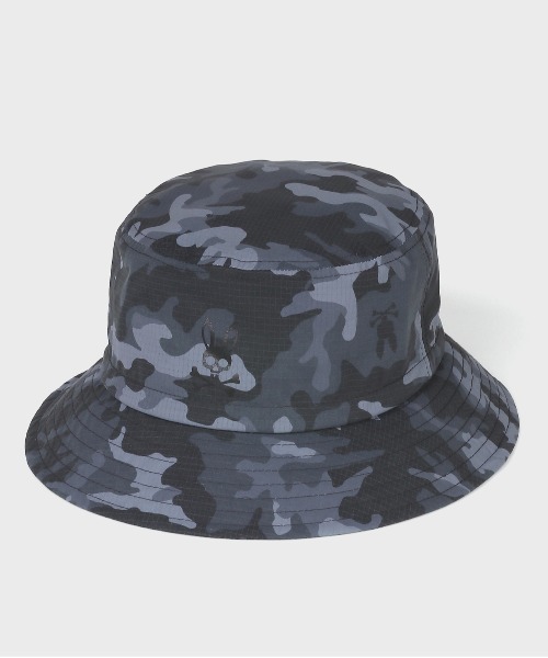 Psycho Bunny（サイコバニー）の「[GOLF]ドットエアー カモバニー バケットハット（ハット・メンズ・ダークグレー/ホワイト・FREE）」の8枚目の写真