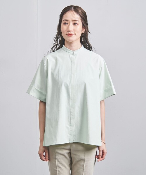 ユナイテッドアローズ　パフスリーブ ホワイトシャツ 半袖　シャツ　美品 UNITED ARROWS（ユナイテッドアローズ）の「バックプリーツ 五分袖