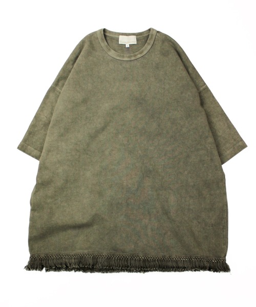 Universal Style Wear（ユニバーサルスタイルウェア）の「Universal Style Wear フリンジ Tee（Tシャツ/カットソー・メンズ・スミクロ/ブラウン/カーキ/グレイッシュベージュ・MEDIUM/X-LARGE/LARGE）」の7枚目の写真