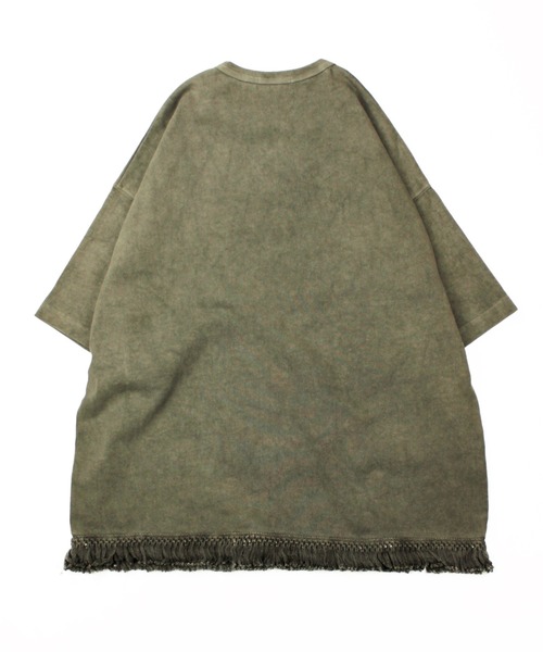 Universal Style Wear（ユニバーサルスタイルウェア）の「Universal Style Wear フリンジ Tee（Tシャツ/カットソー・メンズ・スミクロ/ブラウン/カーキ/グレイッシュベージュ・MEDIUM/X-LARGE/LARGE）」の8枚目の写真
