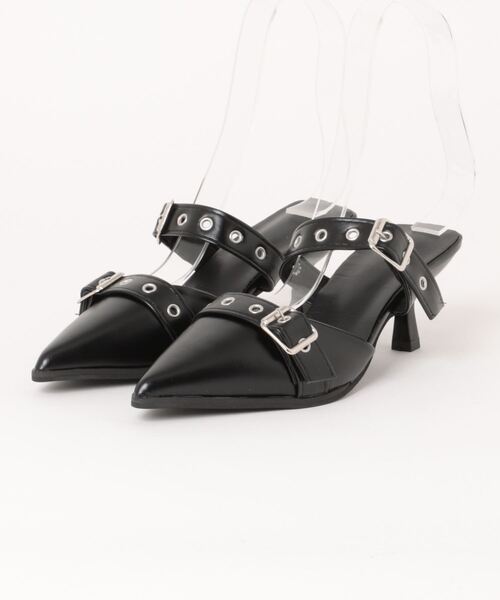 HALEY PESCA（ヘーリーペスカ）の「HALEY PESCA/ポインテッドトゥ　ベルトハイヒールサンダル（サンダル・レディース・ブラック/アイボリー/シルバー・36/40/38）」の20枚目の写真