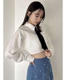 dazzlin | タイ付クロップドシャツ(シャツ/ブラウス)