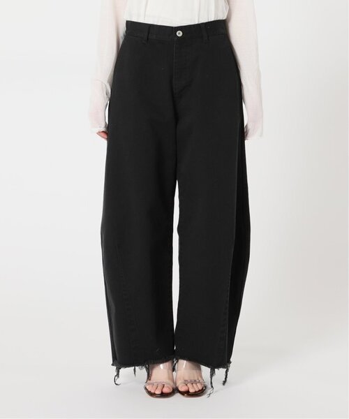 plage(プラージュ)の「《追加》balloon tapered パンツ(デニムパンツ・レディース・ブラック/ホワイト・34/36/38)」の6枚目の写真