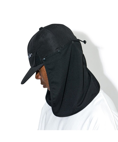 CHARI&CO(チャリアンドコー)の「SCRIPT SUNSHADE 6PANEL CAP(キャップ・メンズ・ブラック・FREE)」の3枚目の写真