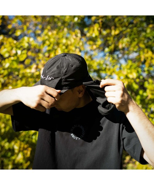 CHARI&CO(チャリアンドコー)の「SCRIPT SUNSHADE 6PANEL CAP(キャップ・メンズ・ブラック・FREE)」の7枚目の写真