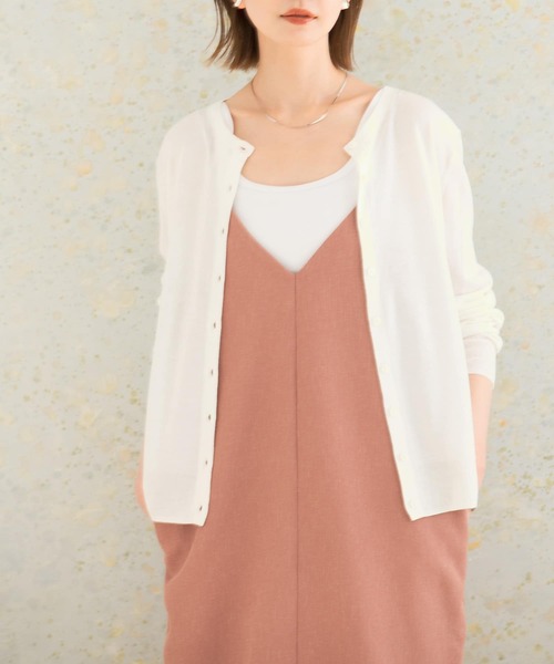 URBAN RESEARCH ROSSO WOMEN（アーバンリサーチ　ロッソ）の「ウォッシャブルカーディガン（カーディガン/ボレロ・レディース・ブラック/ブルー系その他/オレンジ/ホワイト・FREE）」の5枚目の写真