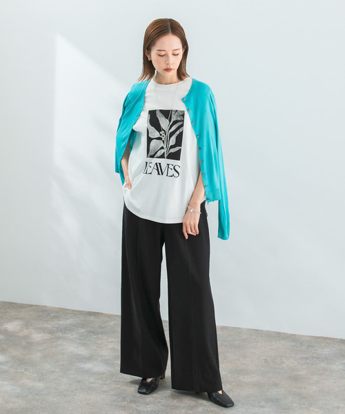 URBAN RESEARCH ROSSO WOMEN（アーバンリサーチ　ロッソ）の「ウォッシャブルカーディガン（カーディガン/ボレロ・レディース・ブラック/ブルー系その他/オレンジ/ホワイト・FREE）」の14枚目の写真