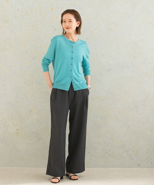 URBAN RESEARCH ROSSO WOMEN（アーバンリサーチ　ロッソ）の「ウォッシャブルカーディガン（カーディガン/ボレロ・レディース・ブラック/ブルー系その他/オレンジ/ホワイト・FREE）」の20枚目の写真