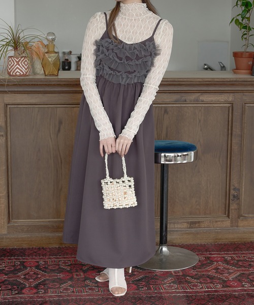 Ambre Neige(アンブルネージュ)の「ガラシアーハイネックトップス/【WEB/EC限定商品】(Tシャツ/カットソー・レディース・アイボリー/ブラック/ピンク/ダークブラウン・FREE)」の9枚目の写真
