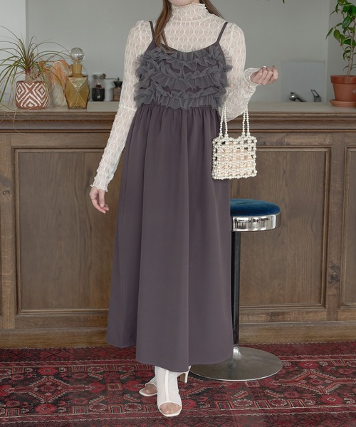 Ambre Neige(アンブルネージュ)の「ガラシアーハイネックトップス/【WEB/EC限定商品】(Tシャツ/カットソー・レディース・アイボリー/ブラック/ピンク/ダークブラウン・FREE)」の10枚目の写真