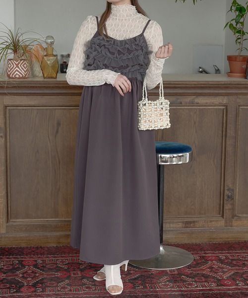 Ambre Neige(アンブルネージュ)の「ガラシアーハイネックトップス/【WEB/EC限定商品】(Tシャツ/カットソー・レディース・アイボリー/ブラック/ピンク/ダークブラウン・FREE)」の11枚目の写真