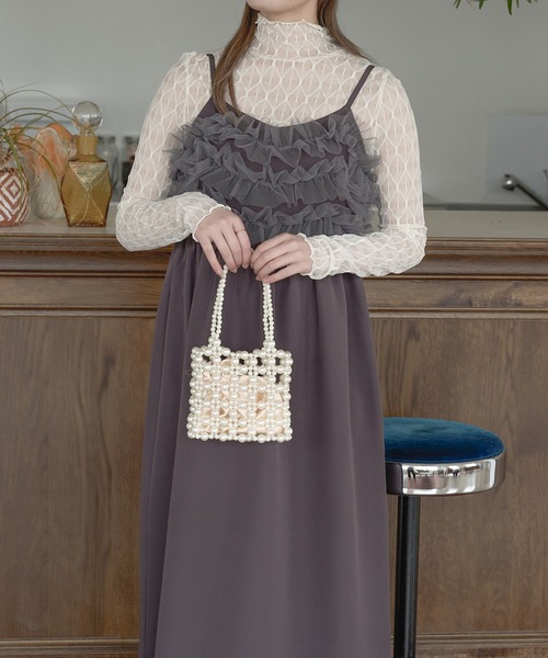 Ambre Neige(アンブルネージュ)の「ガラシアーハイネックトップス/【WEB/EC限定商品】(Tシャツ/カットソー・レディース・アイボリー/ブラック/ピンク/ダークブラウン・FREE)」の8枚目の写真