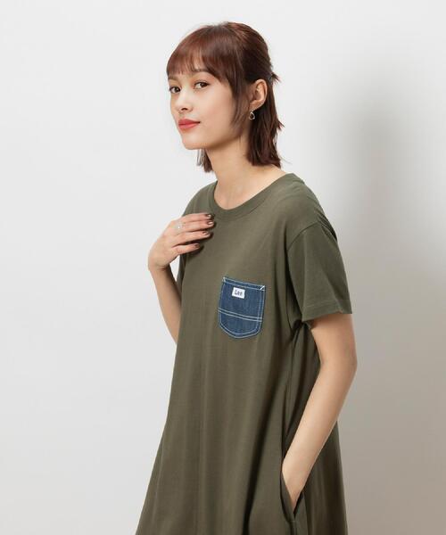 Lee(リー)の「Lee(リー)デニムポケットワンピース(Tシャツ/カットソー・レディース・オリーブ・M/L/XL)」の11枚目の写真