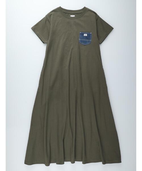 Lee(リー)の「Lee(リー)デニムポケットワンピース(Tシャツ/カットソー・レディース・オリーブ・M/L/XL)」の20枚目の写真