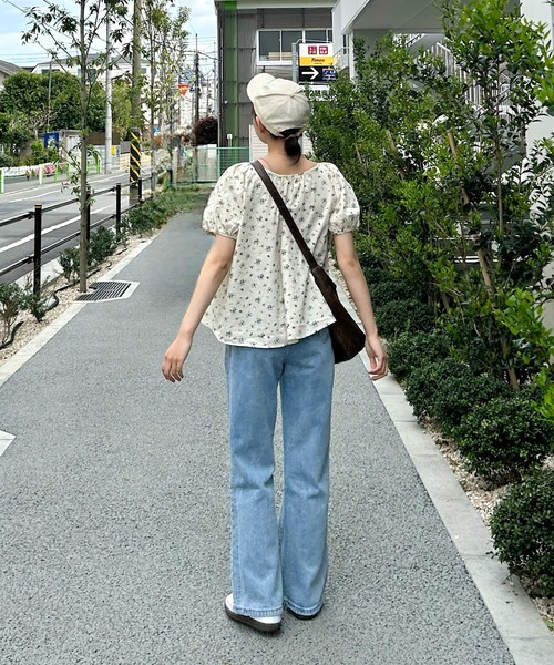 Cham.（チャム）の「2way花柄リボントップス（シャツ/ブラウス・レディース・ベージュ/ブルー・F）」の6枚目の写真