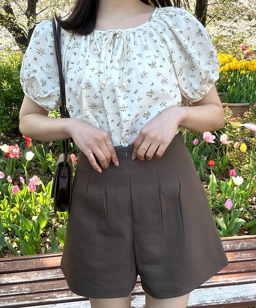 Cham.（チャム）の「2way花柄リボントップス（シャツ/ブラウス・レディース・ベージュ/ブルー・F）」の16枚目の写真