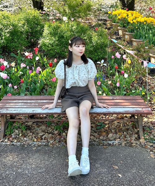 Cham.（チャム）の「2way花柄リボントップス（シャツ/ブラウス・レディース・ベージュ/ブルー・F）」の20枚目の写真