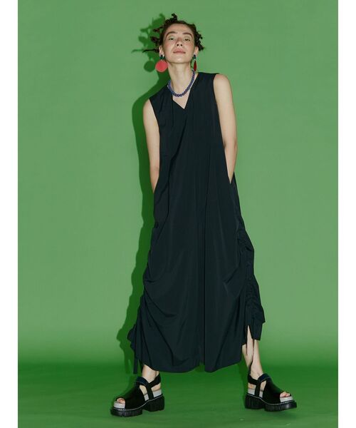 セール】TYPEWRITER GATHER OP / タイプライターギャザーワンピース