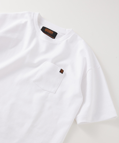 UNIVERSAL OVERALL(ユニバーサルオーバーオール)の「UNIVERSAL OVERALL/ユニバーサルオーバーオール 別注ポンチTシャツ(Tシャツ/カットソー・メンズ・チャコールグレー/ネイビー/ブラック/ホワイト・LARGE/MEDIUM/SMALL)」の1枚目の写真