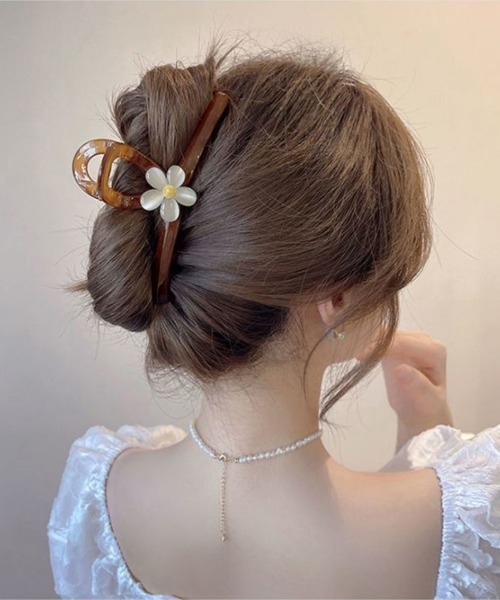セール】花 ヘアクリップ 大きめ バンスクリップ（バレッタ/ヘア