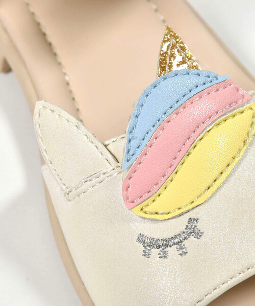 SLAP SLIP（スラップスリップ）の「ウサギユニコーンフェイスモチーフオープントゥサンダル(14~18cm)（サンダル・キッズ・オフホワイト/ピンク・17.0cm/18.0cm/14.0cm/15.0cm/16.0cm）」の5枚目の写真