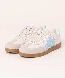 moz(モズ)軽量 フェイクレザーコンビレースアップレトロスニーカー