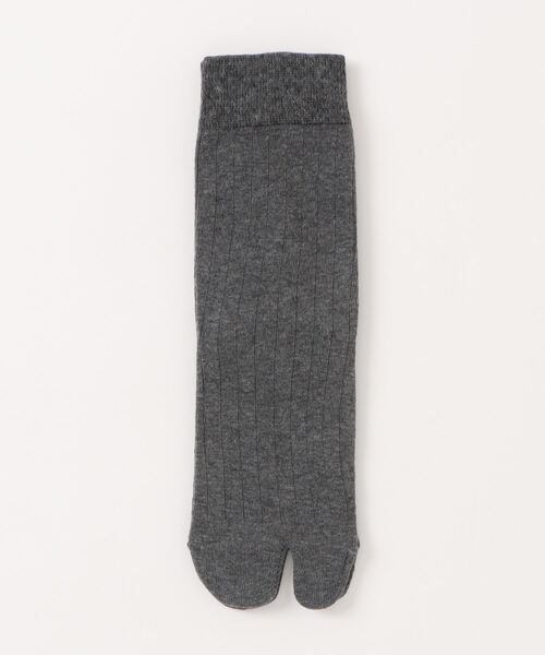 VIBGYOR Women（ヴィブジョー　ウィメン）の「【float】ベーシック リブ クルー丈 2本指/足袋ソックス（ソックス/靴下・レディース・チャコール/ブラック/オフホワイト/グレー・FREE）」の17枚目の写真