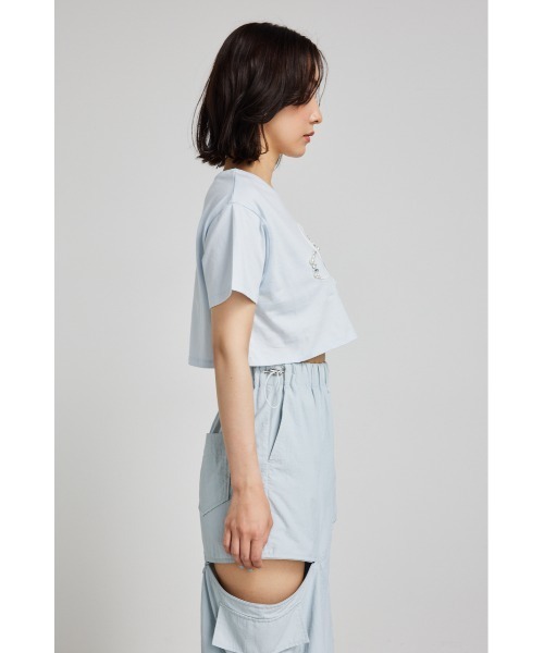 rienda（リエンダ）の「ビジューRロゴＴシャツ 春服（Tシャツ/カットソー・レディース・ブラック/ホワイト/ライトブルー・FREE）」の22枚目の写真