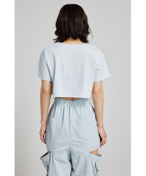 rienda（リエンダ）の「ビジューRロゴＴシャツ 春服（Tシャツ/カットソー・レディース・ブラック/ホワイト/ライトブルー・FREE）」の21枚目の写真