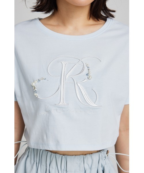 rienda（リエンダ）の「ビジューRロゴＴシャツ 春服（Tシャツ/カットソー・レディース・ブラック/ホワイト/ライトブルー・FREE）」の20枚目の写真