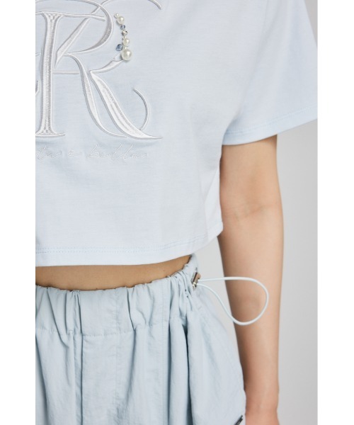 rienda（リエンダ）の「ビジューRロゴＴシャツ 春服（Tシャツ/カットソー・レディース・ブラック/ホワイト/ライトブルー・FREE）」の17枚目の写真