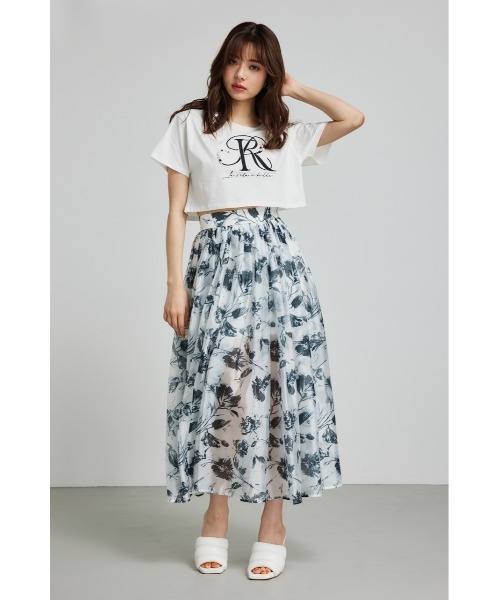 rienda（リエンダ）の「ビジューRロゴＴシャツ 春服（Tシャツ/カットソー・レディース・ブラック/ホワイト/ライトブルー・FREE）」の15枚目の写真