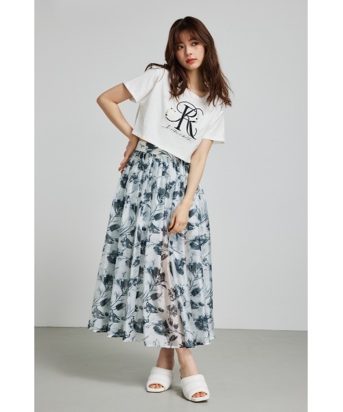 rienda（リエンダ）の「ビジューRロゴＴシャツ 春服（Tシャツ/カットソー・レディース・ブラック/ホワイト/ライトブルー・FREE）」の14枚目の写真