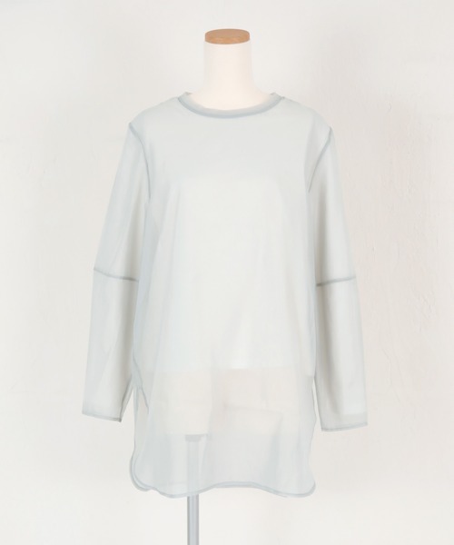 titivate(ティティベイト)の「シアーレイヤードプルオーバー(Tシャツ/カットソー・レディース・ライトブラウン/オフホワイト/ライトグレー・FREE)」の11枚目の写真