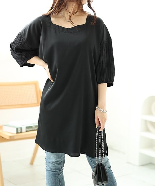 袖シャーリング切り替えチュニック（チュニック）｜GOLDJAPAN（ゴールドジャパン）