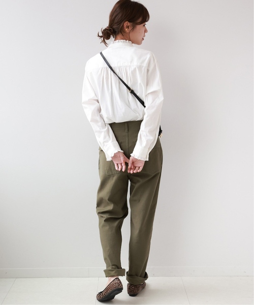 JOURNAL STANDARD relume（ジャーナルスタンダード　レリューム）の「《再入荷！》［24AW 新色追加］【洗濯機洗い可能】コットンブロードフリルブラウス（シャツ/ブラウス・レディース・ホワイト/ブルー系その他/ネイビー・FREE）」の14枚目の写真