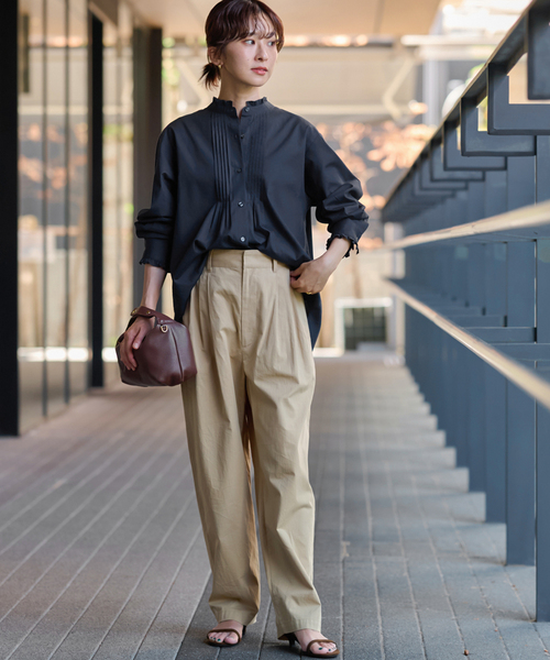 JOURNAL STANDARD relume（ジャーナルスタンダード　レリューム）の「《再入荷！》［24AW 新色追加］【洗濯機洗い可能】コットンブロードフリルブラウス（シャツ/ブラウス・レディース・ホワイト/ブルー系その他/ネイビー・FREE）」の19枚目の写真