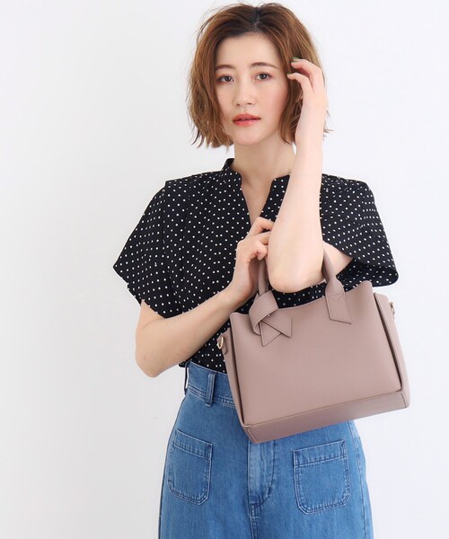 grove(グローブ)の「◆ハンドルノット2WAYトート(トートバッグ・レディース・ピンク系/ベージュ/ブラック・00)」の16枚目の写真