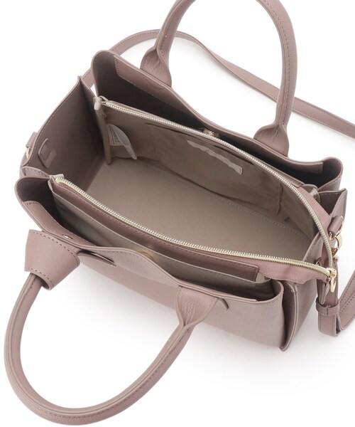 grove(グローブ)の「◆ハンドルノット2WAYトート(トートバッグ・レディース・ピンク系/ベージュ/ブラック・00)」の8枚目の写真