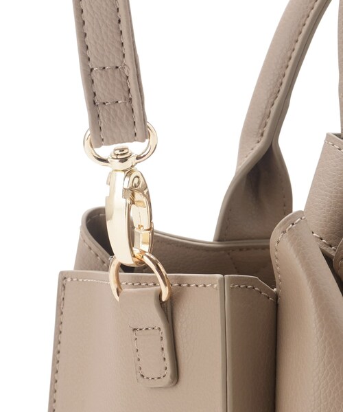 grove(グローブ)の「◆ハンドルノット2WAYトート(トートバッグ・レディース・ピンク系/ベージュ/ブラック・00)」の12枚目の写真