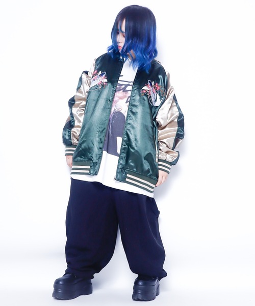 rovtski（ロフトスキー）の「鯉スカジャン（スカジャン・メンズ・ネイビー/グリーン・3L）」の11枚目の写真