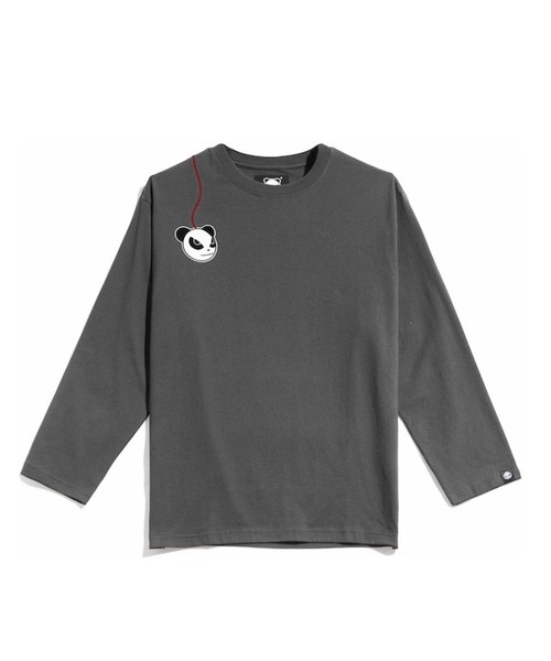 HIPANDA(ハイパンダ)の「(HIPANDA ハイパンダ) 男女兼用 バルーンパンダ ロゴ プリント ロンT(Tシャツ/カットソー・メンズ・ネイビー/ホワイト/グレー・SMALL/MEDIUM/LARGE/X-LARGE/XX-LARGE)」の3枚目の写真
