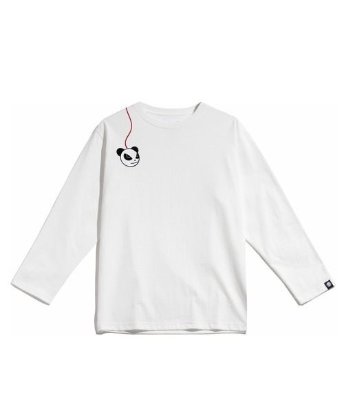 HIPANDA(ハイパンダ)の「(HIPANDA ハイパンダ) 男女兼用 バルーンパンダ ロゴ プリント ロンT(Tシャツ/カットソー・メンズ・ネイビー/ホワイト/グレー・SMALL/MEDIUM/LARGE/X-LARGE/XX-LARGE)」の2枚目の写真