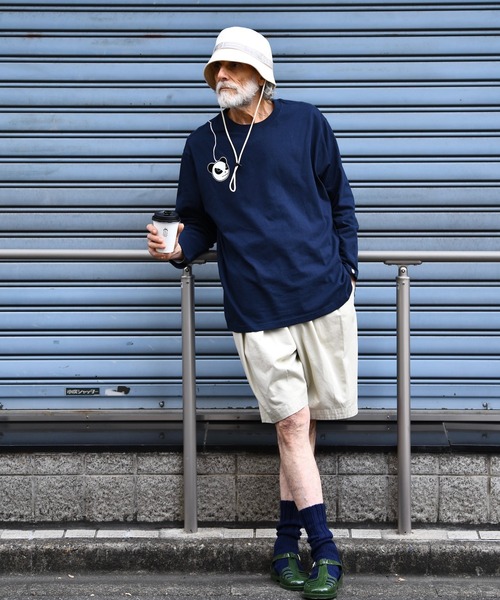 HIPANDA(ハイパンダ)の「(HIPANDA ハイパンダ) 男女兼用 バルーンパンダ ロゴ プリント ロンT(Tシャツ/カットソー・メンズ・ネイビー/ホワイト/グレー・SMALL/MEDIUM/LARGE/X-LARGE/XX-LARGE)」の9枚目の写真