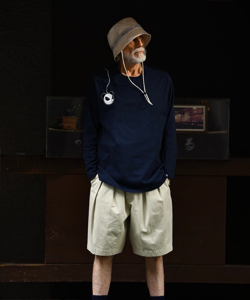 HIPANDA(ハイパンダ)の「(HIPANDA ハイパンダ) 男女兼用 バルーンパンダ ロゴ プリント ロンT(Tシャツ/カットソー・メンズ・ネイビー/ホワイト/グレー・SMALL/MEDIUM/LARGE/X-LARGE/XX-LARGE)」の8枚目の写真